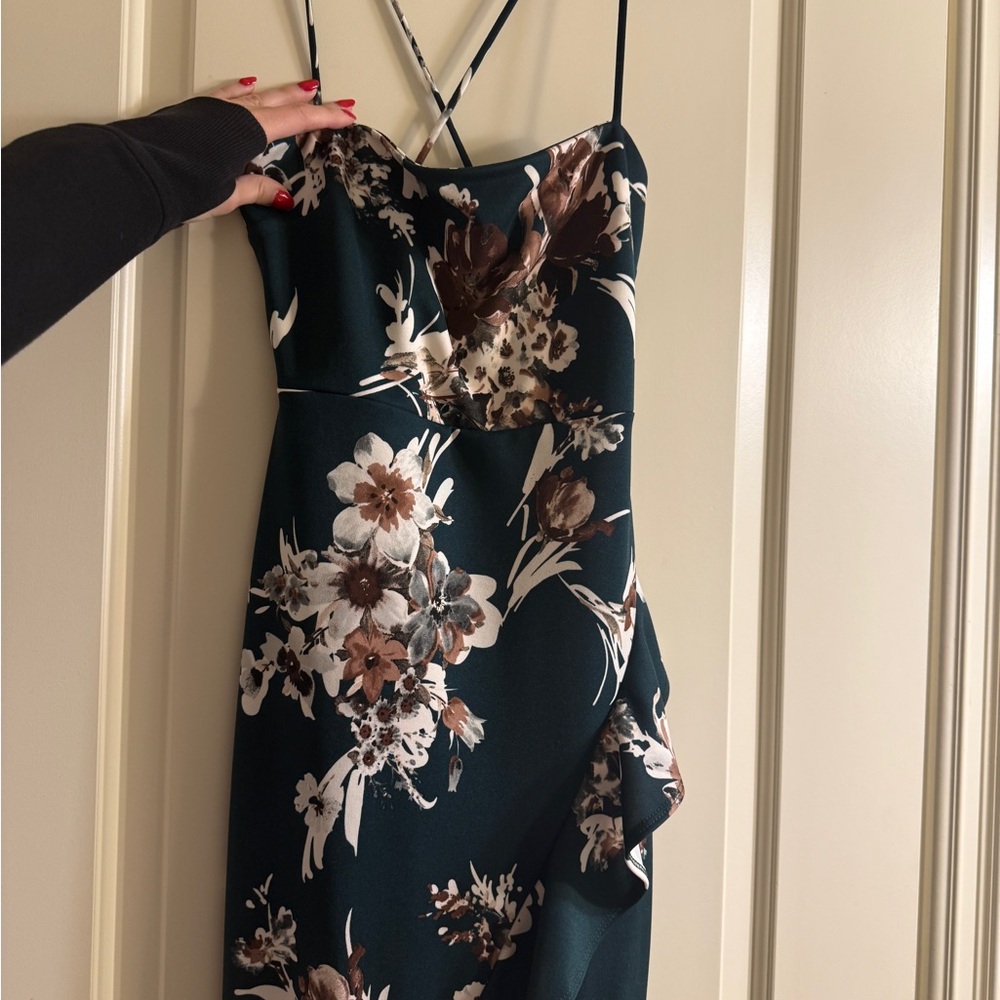 Floral Print Women's Low High Maxi Dress